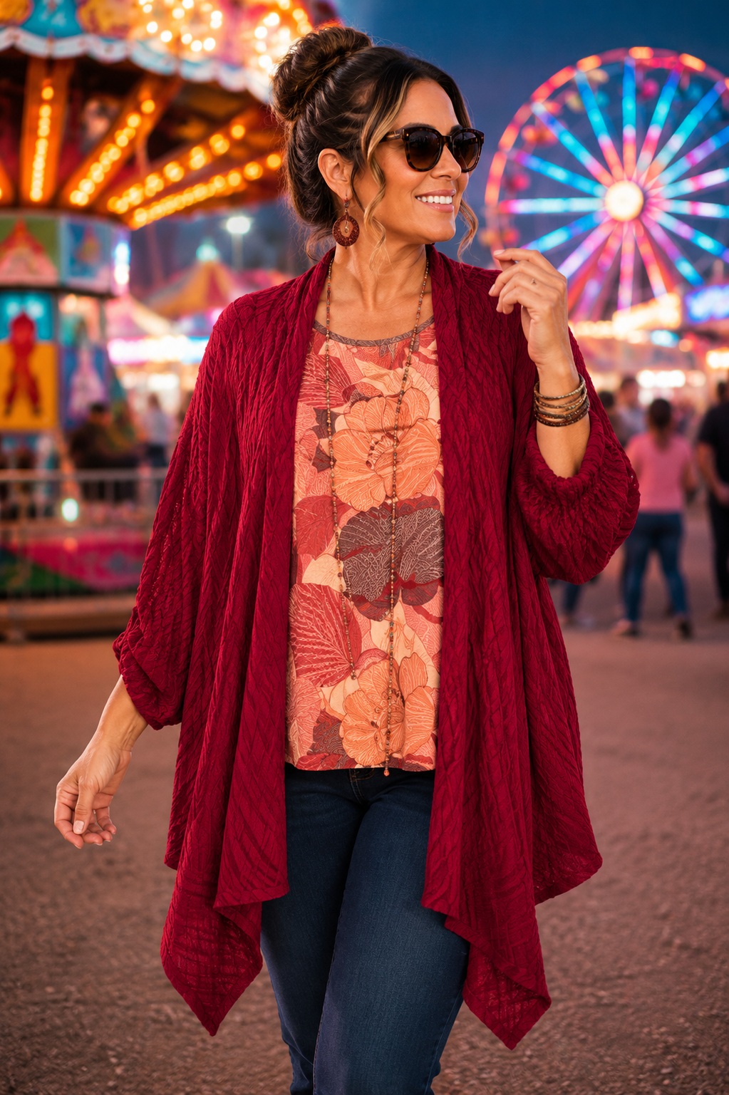 Showstopper Set | Bloom Boldly Babe | Woman Within 26/28 Cardigan + Mossimo 28/30 Top