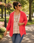 Showstopper Set | Coral Drift & Dune Lines | Calvin Klein 1X Jacket + NWT Torrid Size 1 Top